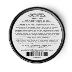 Canna River Cooling Balm back