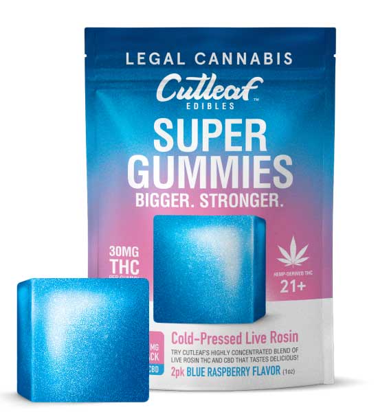 Cutleaf Super Gummies - Blue Raspberry flavor Cutleaf Super Gummies - Blue Raspberry flavor_greenrepubliclife.com