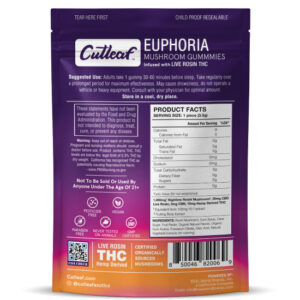 Cutleaf Euphoria Mushroom Gummies - Blue Razz Gelato Flavor_greenrepubliclife.com