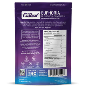 Cutleaf Mushroom Gummies Euphoria - Melon Dew Gelato