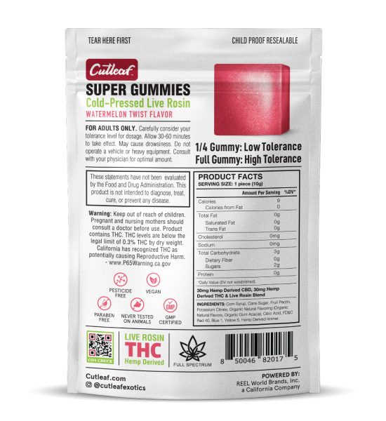 Cutleaf Super Gummies - Watermelon Twist Flavor